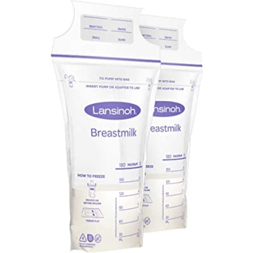 Lansinoh Breastmilk Storage Bags, 200 Count Value Pack, Easy to Use Milk Storage Bags for Breastfeeding, Presterilized, Hygienically Doubled-Sealed, for Refrigeration and Freezing, 6 Ounce