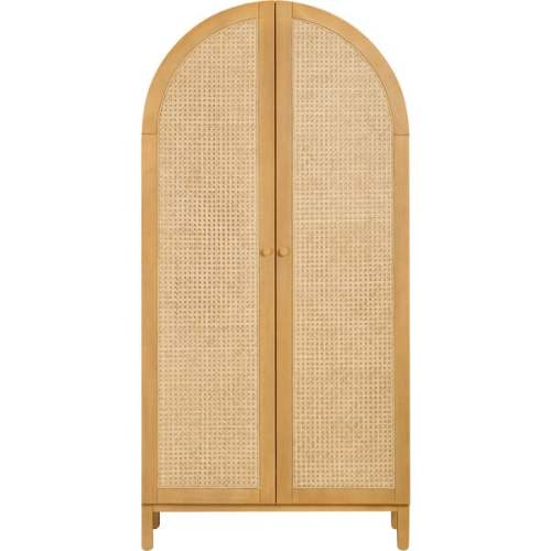 Bondi Cane Assembled Armoire in Honey