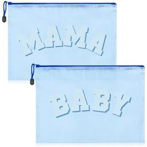 2 Pcs Mama Bag Mom Baby Toiletry Bag Mama Gifts Clear Clear Diaper Pouches Pregnancy Hospital Duffle Organizing Pouches with Zipper Women Her New Mom