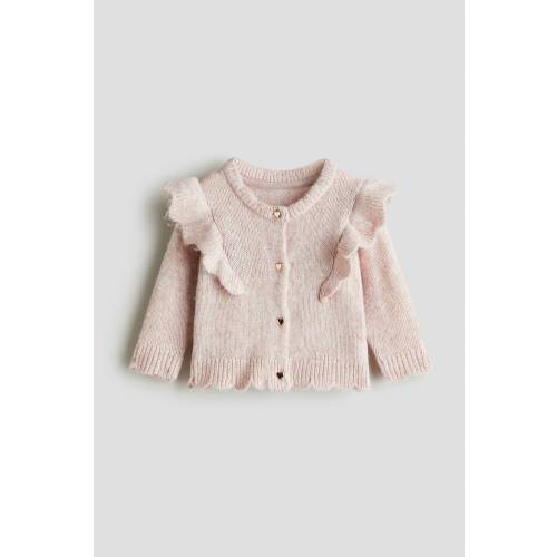 FLOUNCE-TRIMMED CARDIGAN-12M