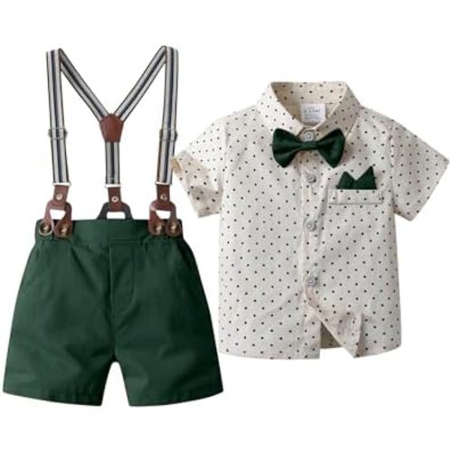 Baby Boys Shorts Sets, Infant Shirt, Shorts, Toddler Summer Gentleman Outfits