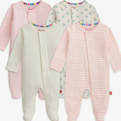 Magnetic 4-Pack Footie – 0-3M