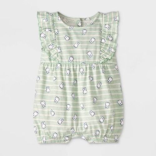 Baby Girls' Miffy Romper - Green 0-3M