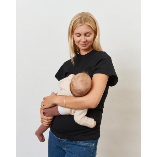 Ribbed Nursing Short Sleeve