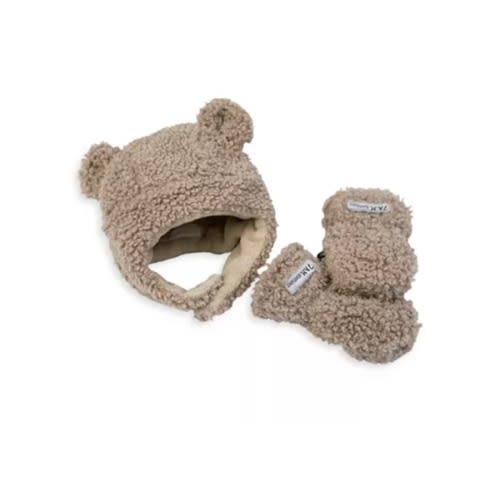 Unisex Le Cub Teddy Mitten & Hat Set - Baby