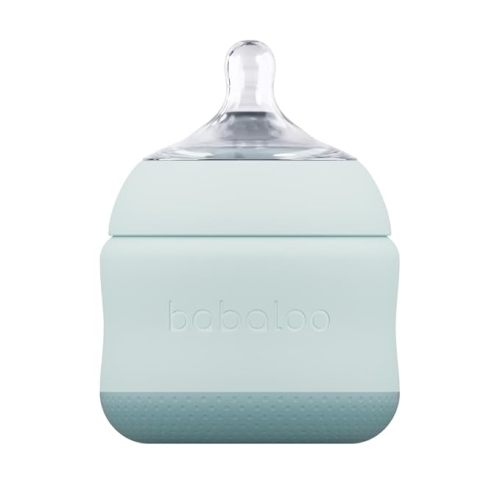 Babaloo Baby-Led Silicone Baby Bottle, Airless, Anti-Colic, 8oz Bleu 1pk