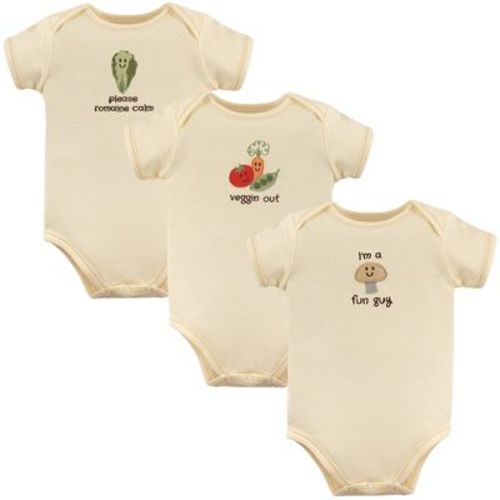 Touched by Nature Organic Cotton Bodysuits 3pk, Mushroom, 6-9 Months