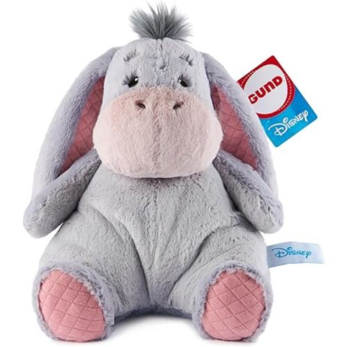 GUND Disney Official Eeyore Oh So Snuggly Plush, Winnie the Pooh, Eeyore Donkey Stuffed Animal for Ages 1 and Up, Grey, 12.5”