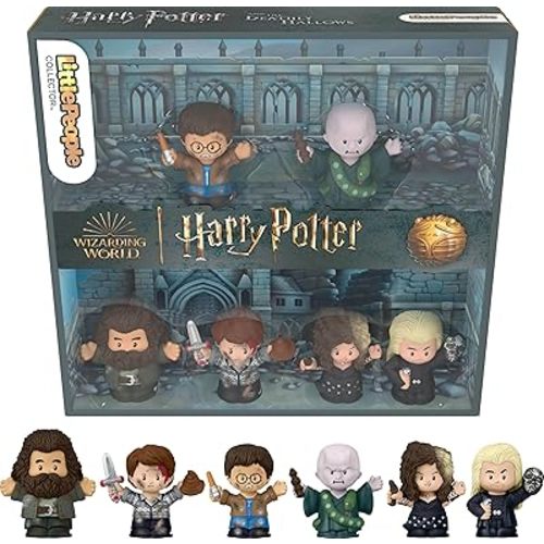 Little People COLLECTOR Harry Potter and The Deathly Hallows Special Edition Set for Fans, 6 Figures in a Display Package