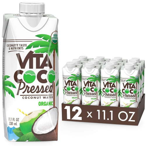 Vita Coco Pressed Organic Coconut Water, Nutrients & Electrolytes Rich, 11.1 fl oz, 12-Pack