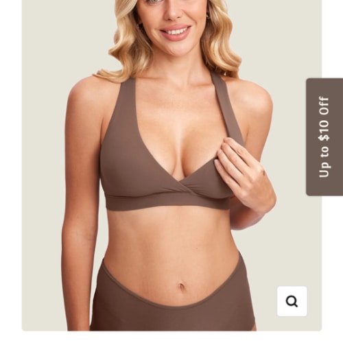 MOMANDA Women's Inbarely® Crossover Racerback Nursing Bra