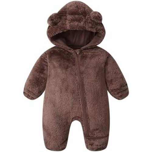 Newborn Baby Boy Snowsuit Toddler Girl Infant Fleece Winter Coat