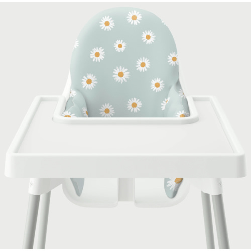 Highchair Cushion Cover - Sky Blue Daisies – Yeah Baby Goods