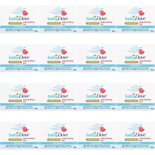 Baby Dove Rich Moisture Bathing Bar -Gentle Soap for Baby 3.17 oz- 12 Pack