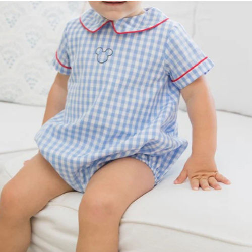 Proper Peony Baby Boys Bubble - Light Blue Gingham - Mouse Ears – Best Dressed Child