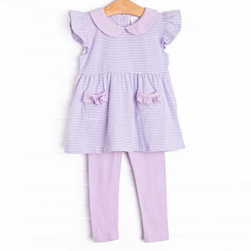 Emmaline Legging Set, Purple Stripe – Stitchy Fish