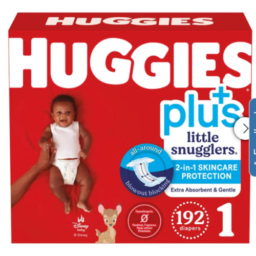 Huggies Little Snugglers Plus Diapers Size 1, 192-count | Costco