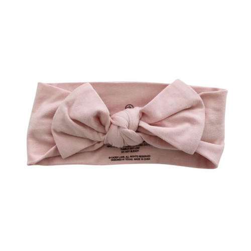 Solid Petal Pink Knit Large Bow Headwrap