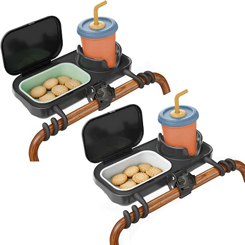 Universal Double Stroller Snack Tray for Bugaboo Nuna, 2 Pack