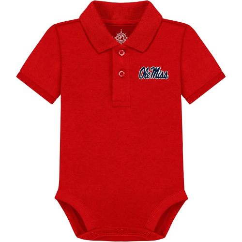 University of Mississippi (Ole Miss) Rebels Newborn Polo Bodysuit,3-6 Months,Red