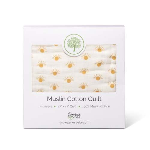 Sunny Days Muslin Baby Quilt | 100% Cotton Baby Blanket – Parker Baby Co.