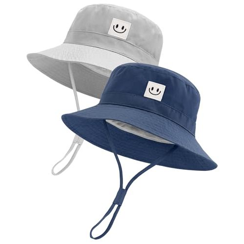 FURTALK Baby Sun Hat Toddler Bucket Hat Beach Smile Face UPF 50+ | Stays in the Wind, Breathable UPF 50+ Hat Grows with Baby (0-10Y), Perfect UV Protection for Summer Beach or Park Trips