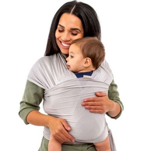 WeeSprout Baby Wraps Carrier - Child Sling for Newborn and Infant - One Size Fits All - Pebble Grey
