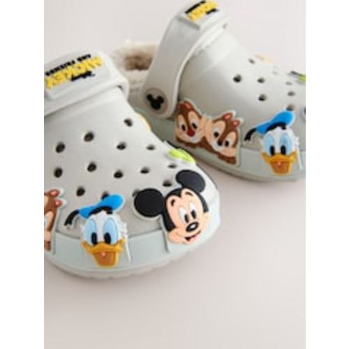 Buy Neutral Mickey Warm Lined Slippers Clogs from Next USA