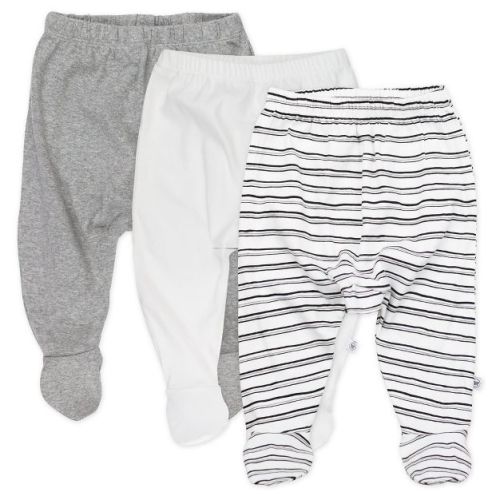 Honest Baby 3-Pack Organic Cotton Footed Pants