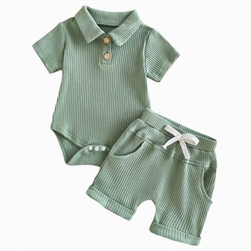 Newborn Boy Clothes Baby Boy Outfits Set Baby Boy Summer Clothes Soft Cotton Short Sleeve Top and Shorts for 0-18M