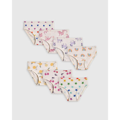 Girls 100% Organic Cotton Brief 7-Pack - Toddler Girl in Girl Multi Pack | Quince Canada