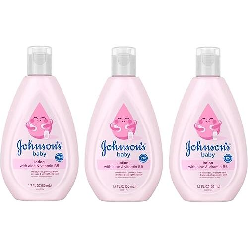 Johnson's Baby Lotion Travel Size 1.7 oz (50ml) - Pack of 3