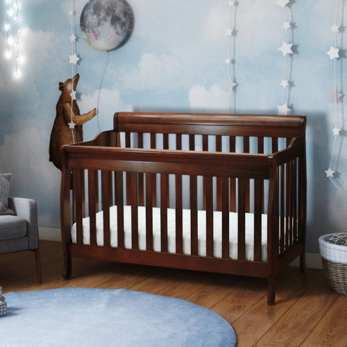 Harriet Bee Briney 4-in-1 Convertible Crib with Toddler Guardrail & Reviews | Wayfair