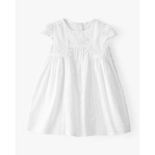 Baby Girl Textured Babydoll Dress - White - OshKosh | Carter's