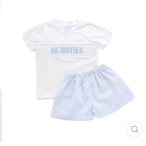 Big Brother Smocked Short Set