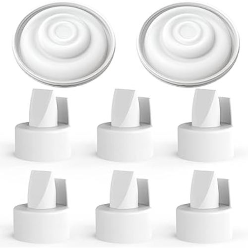 Papablic Duckbill Valves for Spectra S1 S2 9 Plus, Replaceable Valves for Spectra Duckbill Valves Compatible with Pump Parts, BPA/DEHP Free (White(6+2))