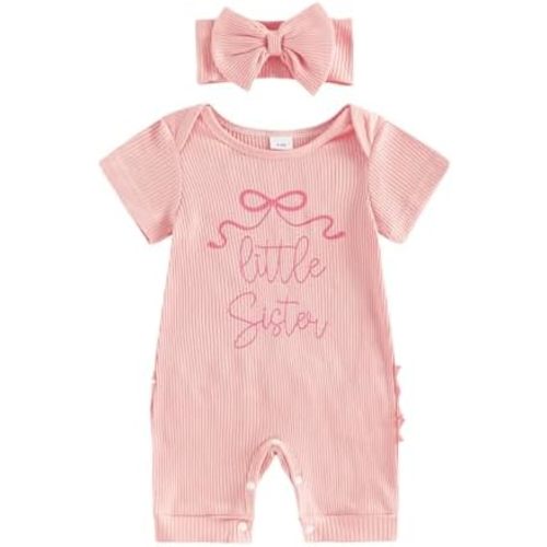 Newborn Baby Girl Summer Clothes Little Sister Onesie Outfit Short Sleeve Romper Jumpsuit Infant Clothes