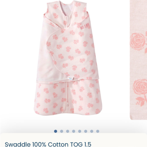 Rose Toss Blush Cotton Swaddle - Newborn | HALO