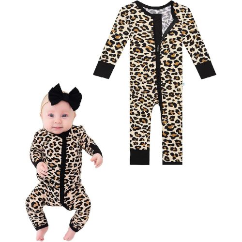 Posh Peanut Convertible Baby Sleepers - Girls Footless Baby Pajamas with 2 Way Zipper for Easy Diaper Changes