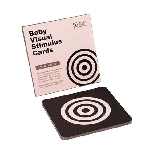 Newborn High Contrast Visual Stimulation Cards 0-3 Months Infant Brain Development Tummy Time Visual Tracking Early Education Sensory Flashcards Black White Toys Montessori Learning Activities