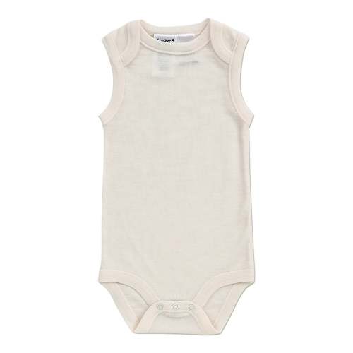 Ricochet Merino Baby Merino Bamboo S/less Bodysuit Winter White