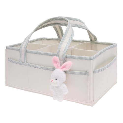 FKSZLL Nappy Caddy Baby Essentials for Newborn Baby Diaper Organizer Diaper Changing Organizer Portable Nursery Storage Basket with 5 Compartments