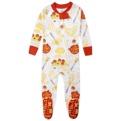 HonestBaby Non-Slip Footed Pajamas One-Piece Sleeper Zip-Front Pjs 100% Organic Cotton for Baby Boys