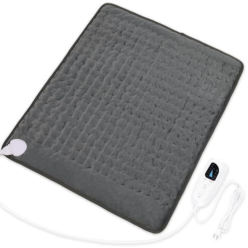 Deepsoon Heating Pad,Electric Heating Pads for Back,Neck,Moist Heating Pad for Abdomen Shoulder Knee Legs,Dry/Moist Heat&Auto Shut Off,Fathers Day Dad Gifts for Men Birthday,Dark Gray,24x20 Inch