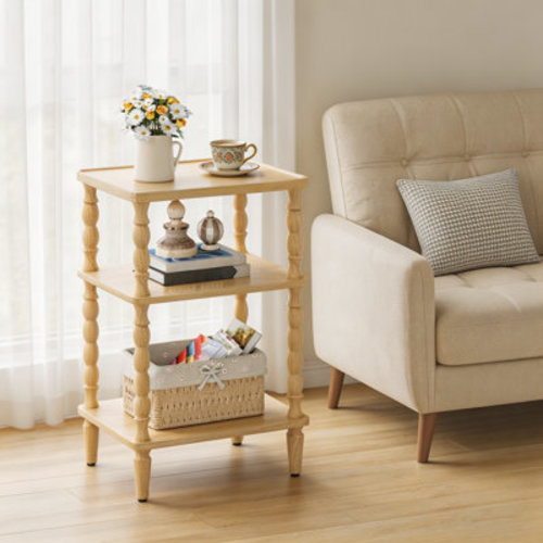 17 Stories 3-tier Small End Table With Solid Wood Legs & Reviews | Wayfair