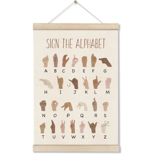 ASL Alphabet Poster Hanger