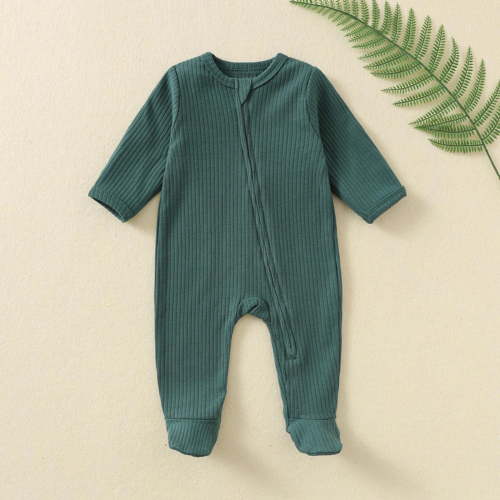 Cowsor Organic Cotton Baby Footie Pajamas Newborn Soft Zip Sleeper