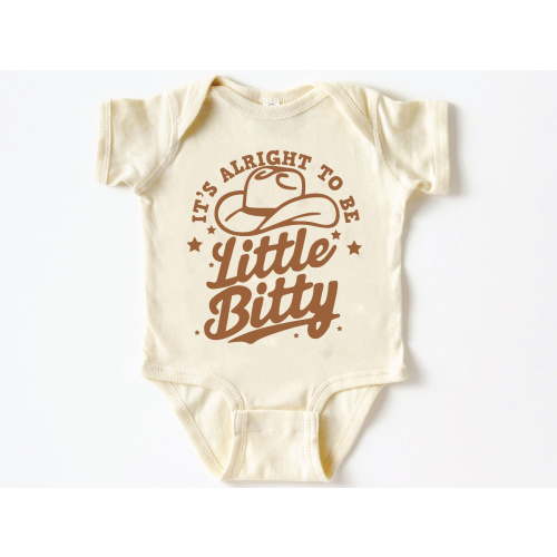 It's Alright To Be Little Bitty Baby Bodysuit ,Funny New Born New Parent Baby Onesie®, New Mom Gift, Baby Shower Gift , Short Sleeve Tee Bella