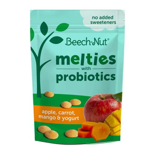 Beech-Nut Probiotic Melties Baby Snack Apple Carrot Mango Yogurt 1oz Bag