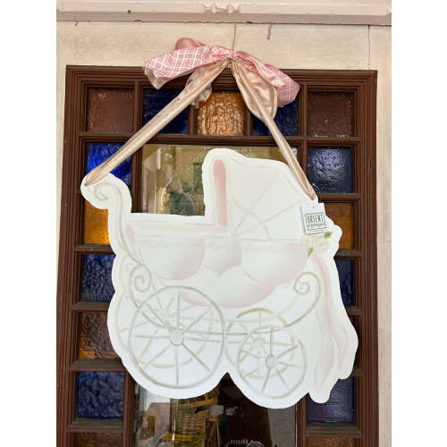 BABY CARRIAGE DOOR HANGER PINK – Orient Expressed